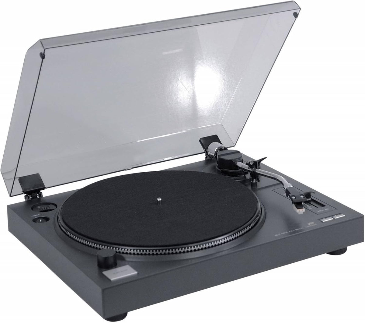 SoundLAB Professional - Tourne-disque USB jusqu'à 78 tours minute - Plateau et couvercle plastique avec logiciel Audacity - Cartouche et stylet inclus pour numérisation vinyle