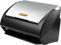 Plustek SmartOffice PS186 - Scanner ADF A4 600 dpi jusqu'à 25 ppm - Capteur CIS pour documents et cartes de visite - USB noir argent pour bureau et numérisation régulière