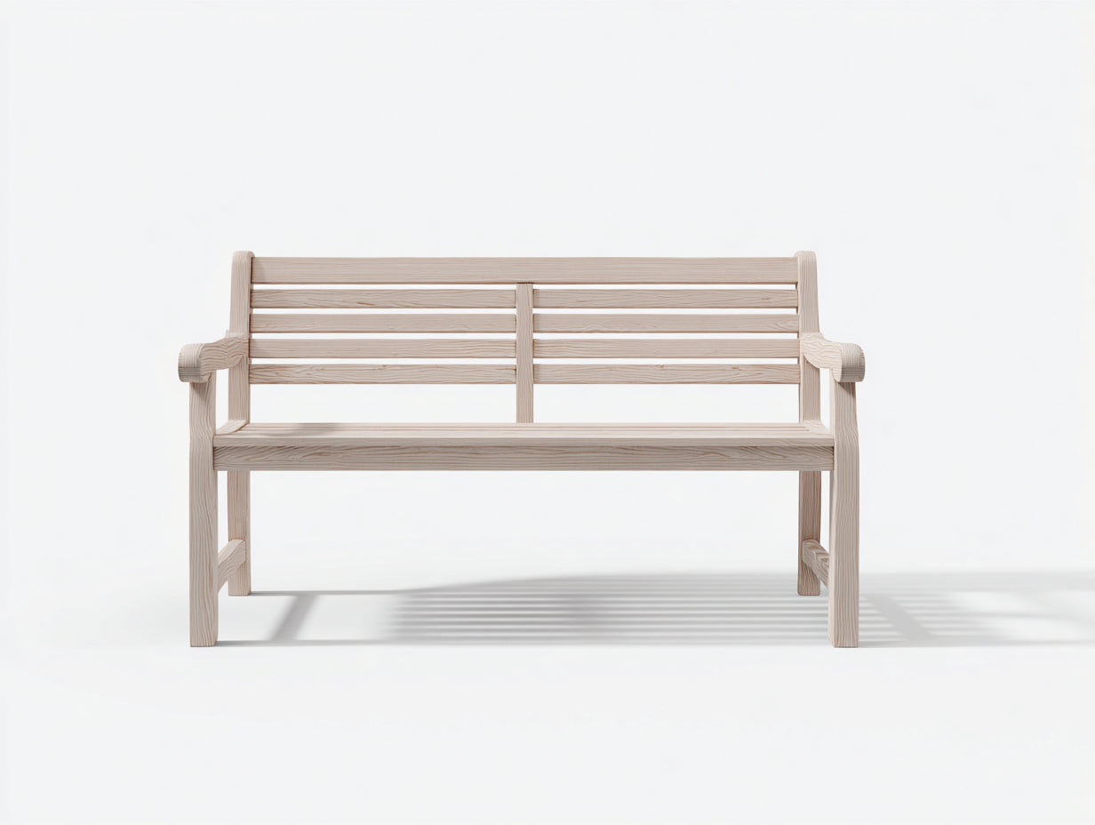 Banc de jardin - bois - 158x60x82 cm - bois clair - classique