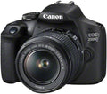 Canon EOS 2000D Appareil photo reflex APS C noir 24,1 MP - Objectif EF S 18 55 mm f 3,5 5,6 IS II - WiFi et vidéo Full HD - Deuxième batterie incluse