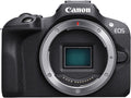 Canon EOS R100 Boîtier hybride APS C noir 24 MP - Monture Canon RF et RF S - Vidéo 4K autofocus Dual Pixel - WiFi avec stabilisation numérique et formats RAW JPEG