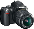 Nikon D60 - Appareil photo reflex numérique noir reconditionné - Objectif AF-S DX Nikkor 18-55 mm VR - Capteur CCD stabilisation optique monture Nikon F