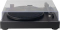 Tourne-disque Hi-Fi Belt Drive - Platine vinyle à entraînement par courroie jusqu'à 45 tours minute - Moteur CA et protection anti-poussière - Modèle noir pour haut-parleur