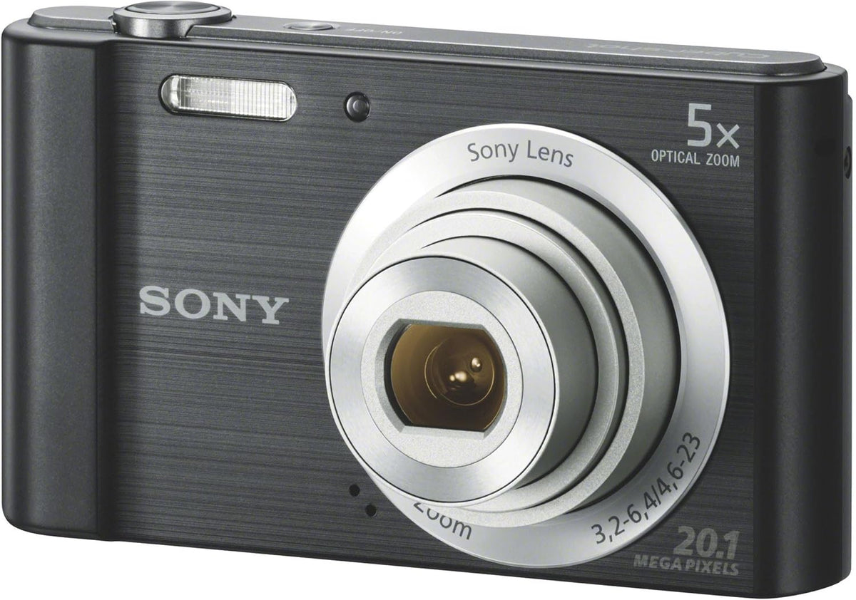 Sony DSC-W800 - Appareil photo compact avec zoom optique 5x - Capteur CCD et stabilisation optique - Modèle noir pour photographie quotidienne et vidéo MP4