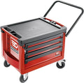 Facom ROLL CR4M3A Coffre roulant rouge - 4 tiroirs robustes pour clés et outils - Structure métal mobile - Capacité de charge jusqu à 800 kg pour atelier et garage
