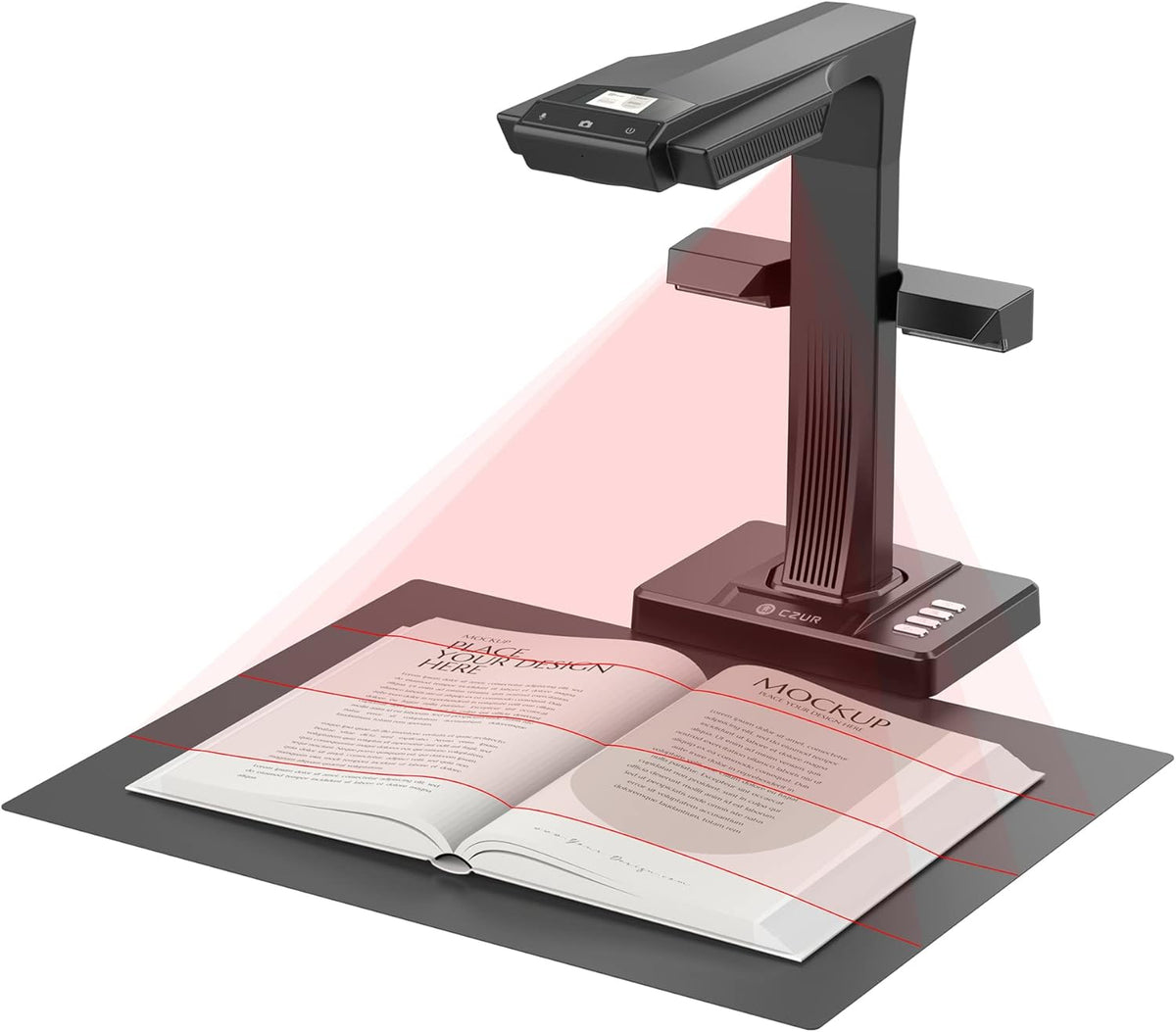 CZUR ET16 Plus - Scanner professionnel livres et documents A3 - Capteur CMOS conversion PDF Word TIFF Excel - USB compatible Windows macOS pour bureau archivage