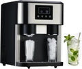 SHUMIAO i0xws-998665 - Fontaine à eau 3 en 1 avec machine à glaçons et broyeur - Production 15 kg par 24 h réservoir 1,8 L - Pour maison hôtel restaurant bureau