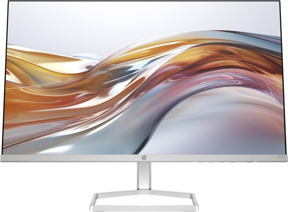 HP 524sw écran PC 23,8 pouces blanc - Full HD IPS 1920 x 1080 à 100 Hz - Temps de réponse 5 ms luminosité 300 nits - Écran mat antireflet inclinable sans scintillement