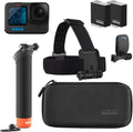 GoPro HERO11 Black kit accessoires - vidéo 5,3K caméra sport avec capteur CMOS - 2 batteries Enduro poignée flottante - serre tête clip rapide et étui transport
