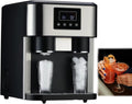 SHUMIAO i0xws-998667 - Machine à glaçons et distributeur d'eau 3 en 1 - Production 15 kg par 24 h réservoir 1,8 L - Appareil de comptoir pour maison et restaurant