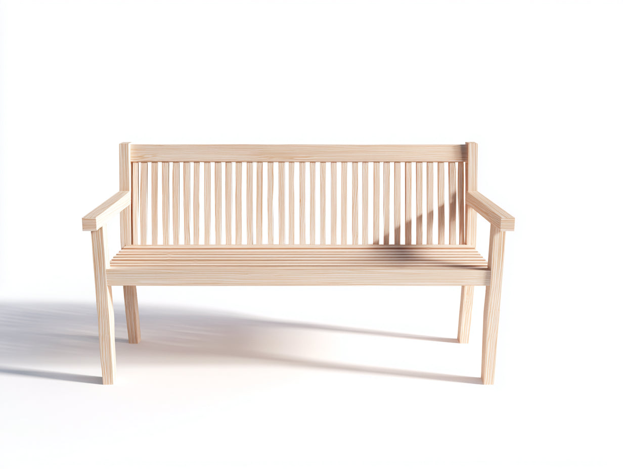 Banc de jardin - bois - 162x58x84 cm - bois clair - minimaliste