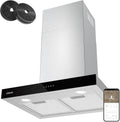 Ciarra CBCS6102 Hotte aspirante murale 60 cm - Débit 650 m3 par h avec 4 vitesses et Boost - Commande tactile WiFi - Inox brossé LED réglable classe A+++