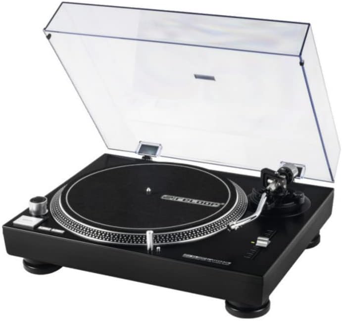 Reloop RP 2000 USB MK2 platine DJ - Entraînement direct quartz 33 1 tiers et 45 tr min - Préampli et sortie audio USB - Contrôle hauteur plus moins 8 pour cent noire