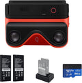 KanDao QooCam Ego Caméra 3D noire avec visionneuse - Vidéo 4K 60 fps - Écran 2,4 pouces avec affichage stéréoscopique - WiFi et carte Micro SDXC pour voyage VR