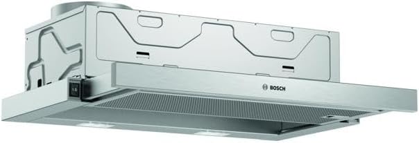 Bosch DFM064W54 - Hotte aspirante télescopique Série 2 60 cm - 3 vitesses aspiration avec éclairage LED - Débit 388 m3 h finition argent métallique