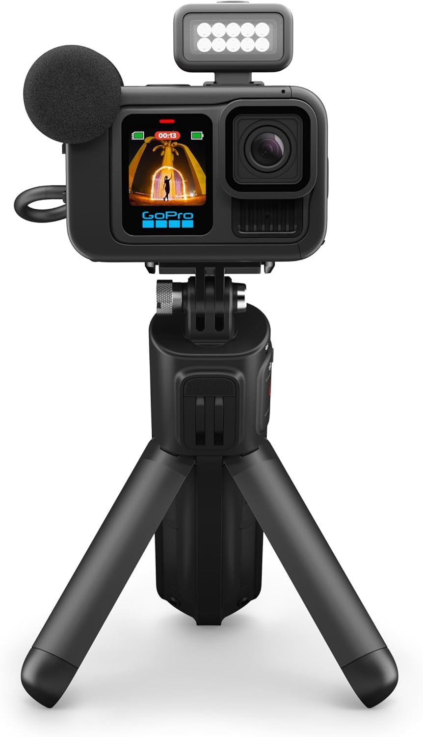 GoPro HERO13 Black Creator Edition Caméra action 5,3K - Volta poignée batterie trépied télécommande - Module multimédia éclairage Enduro - Support magnétique et étui de transport