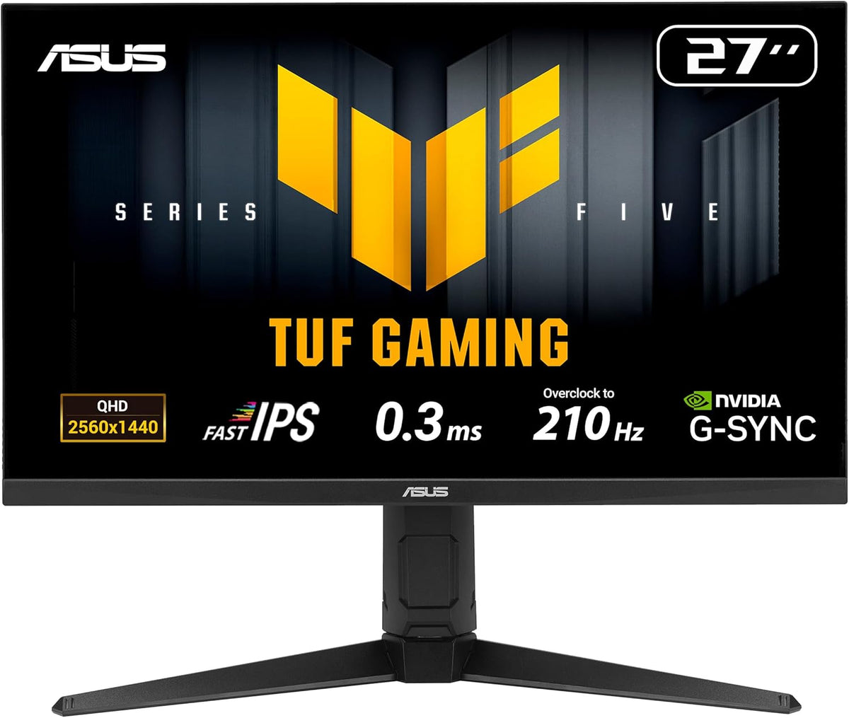 ASUS TUF Gaming VG27AQL5A écran gaming 27 pouces - QHD 2560 x 1440 Fast IPS - 210 Hz réponse 0,3 ms ELMB Sync - DisplayPort HDMI réglage hauteur haut parleurs