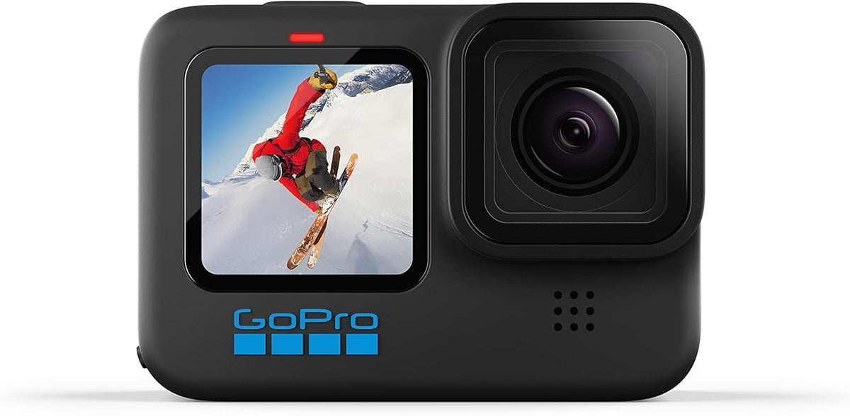 GoPro HERO10 Black Caméra action étanche - Vidéo 5,3K 60 fps et photos 23 MP - Écrans LCD avant arrière tactiles - Stabilisation streaming 1080p webcam Bluetooth