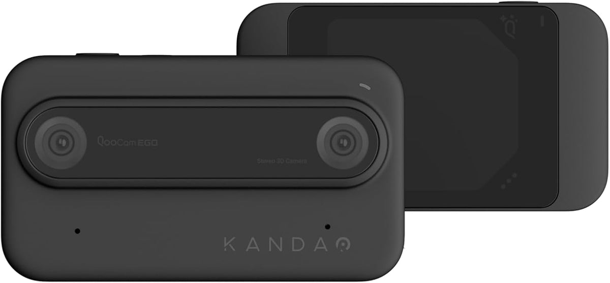 KanDao QooCam Ego - Caméra action 3D 4K 60 fps stéréoscopique - Création contenu pour casques VR et lunettes AR - Écran 2,4 pouces Wi-Fi USB résistante à l'eau