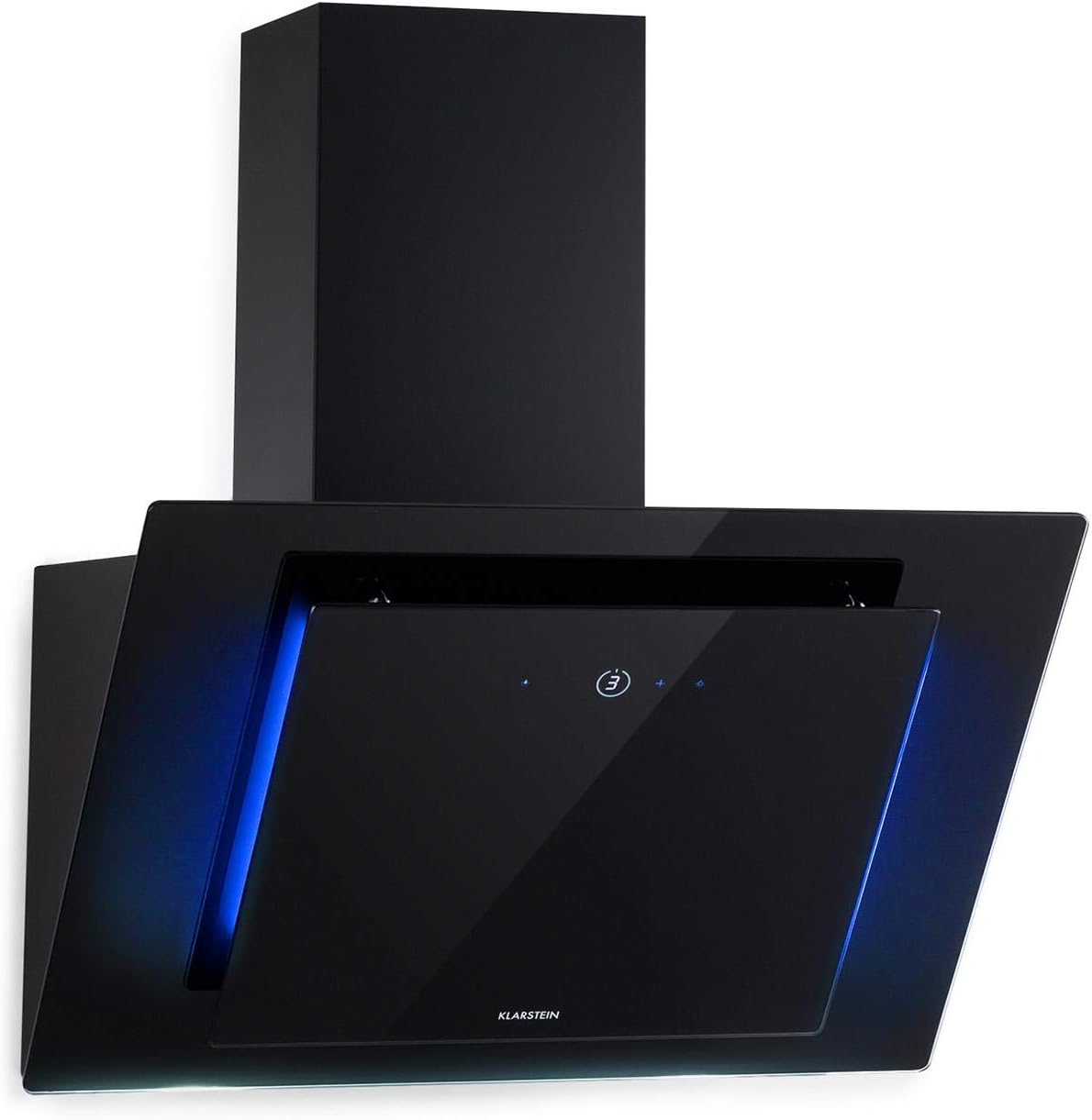 KLARSTEIN Eleonora hotte aspirante murale 60 cm - Classe A++ - Débit 426 m3/h - LED RVB tactile noir