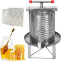 Gihioue Essoreuse à miel manuelle argentée - Trois filtres pour extraction du miel - Tambour avec couvercle - Format 56,3 x 37,3 x 37 cm pour cuisine et apiculture domestique