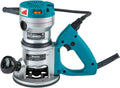Makita RD1101 défonceuse électrique vitesse variable 2,25 CV - Base fixe aluminium - Alimentation filaire 115 V - Poignée en D