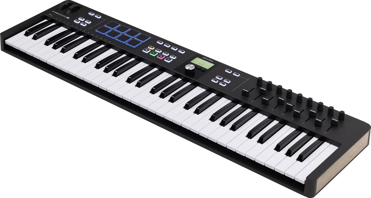 KeyLab Essential MK3 61 Black Clavier maître MIDI USB - 61 touches pour composition et studio - Format noir compact et portable - Contrôleur polyvalent pour instruments virtuels