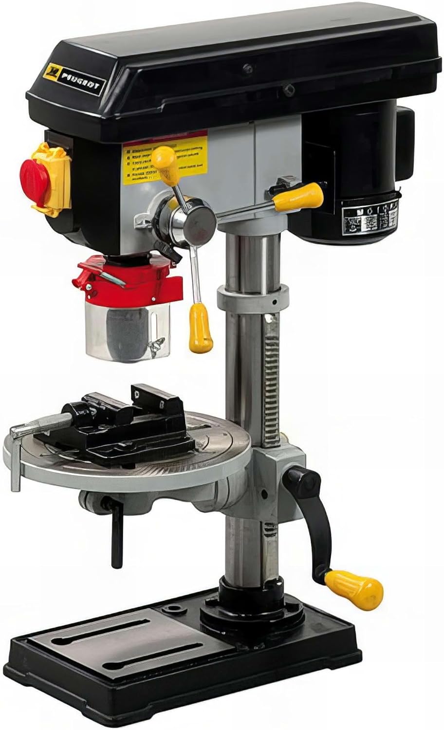 Peugeot Energydrill 13B 132613 perceuse à colonne d'établi - Capacité 13 mm et puissance 350 W - 5 vitesses avec étau - Structure acier 230 V kit sécurité inclus