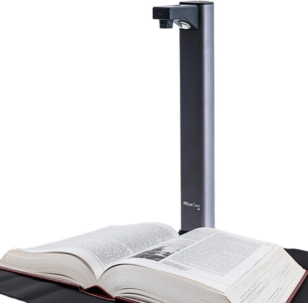 IRIScan Desk Pro v7PRO Scanner livres documents A3 18 MP - Jusqu à 60 pages par minute - Résolution 600 dpi avec mise à plat IA - USB OCR ReadirisPDF caméra document