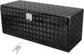 VEVOR - Boîte à outils camion aluminium 152,4 x 61 x 61 cm - Coffre sous châssis verrouillable étanche - Plaque diamantée noire pour remorque pick-up fourgonnette