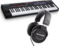 M Audio Oxygen Pro 61 Pack avec casque - Clavier maître MIDI USB 61 touches - Contrôleur compact pour studio - Production musicale podcast streaming sur Windows