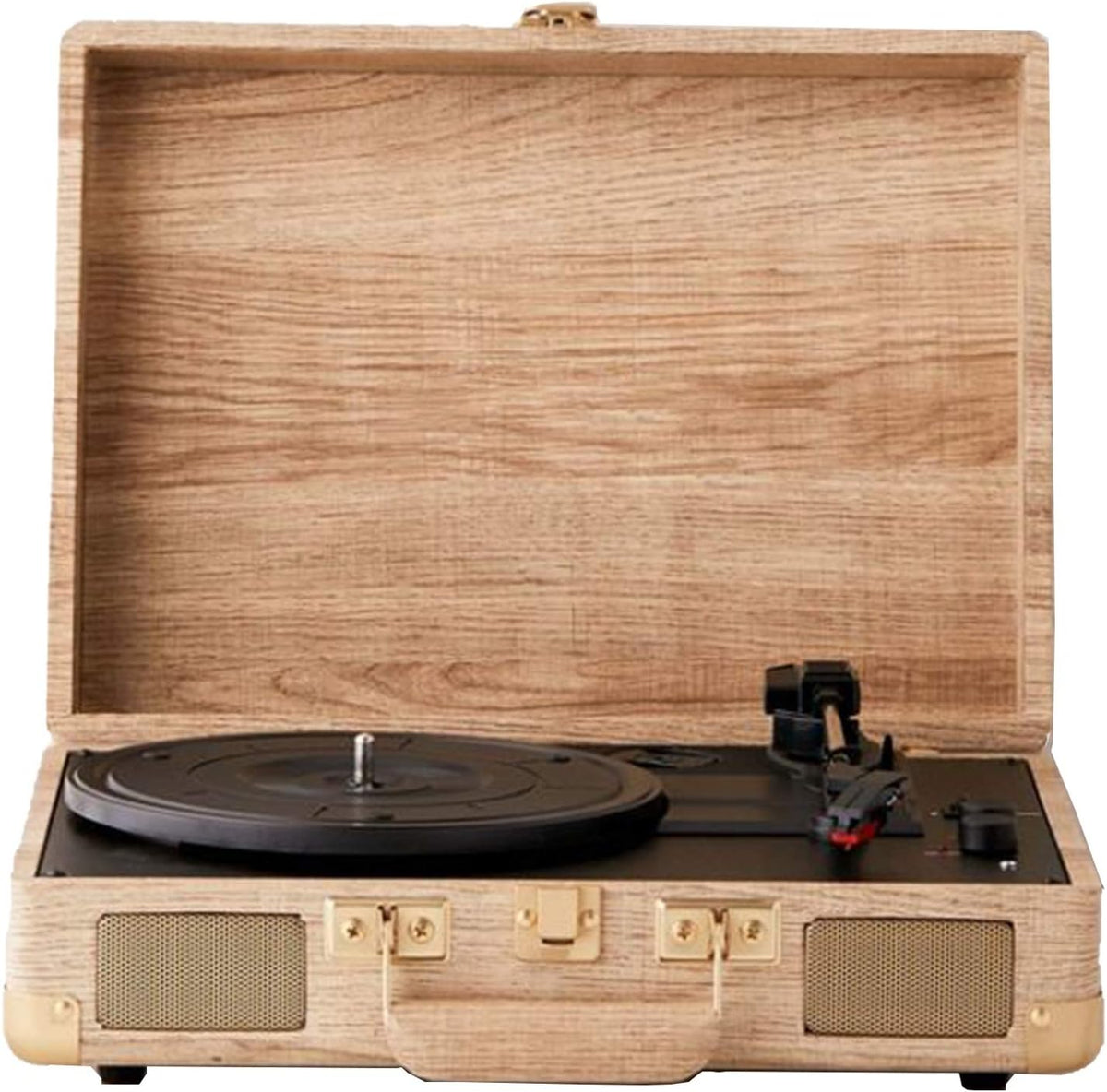 Platine vinyle vintage - Tourne-disque à courroie 3 vitesses avec haut-parleurs stéréo - Entrée AUX prise casque et sortie RCA - Lecteur disque portable pour usage domestique