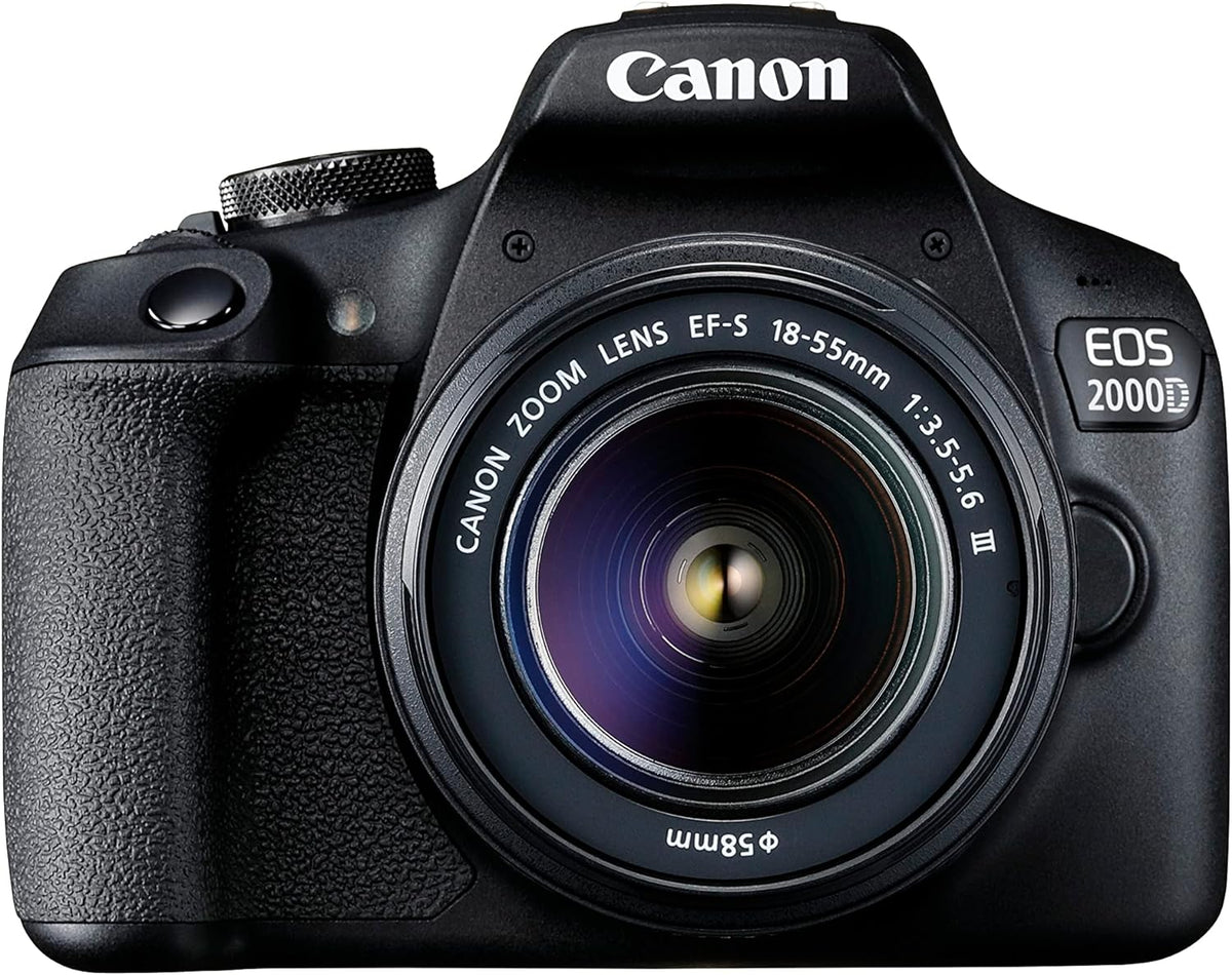 Canon EOS 2000D appareil photo reflex numérique - Objectif EF S 18 à 55 mm III - Capteur CMOS et fichiers DNG JPEG - Pour portraits paysages et photographie quotidienne