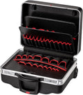 Parat CLASSIC KingSize Roll neo mallette à outils XL - Valise roulante vide avec 50 compartiments - Aluminium noir et argent - Format étanche 48,5 x 28,5 x 51 cm