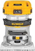 DEWALT D26200 QS affleureuse compacte 900 W - Pince 6 et 8 mm avec lampe LED - Vitesse variable de 16000 à 27000 tr min - Base fixe filaire noir et jaune