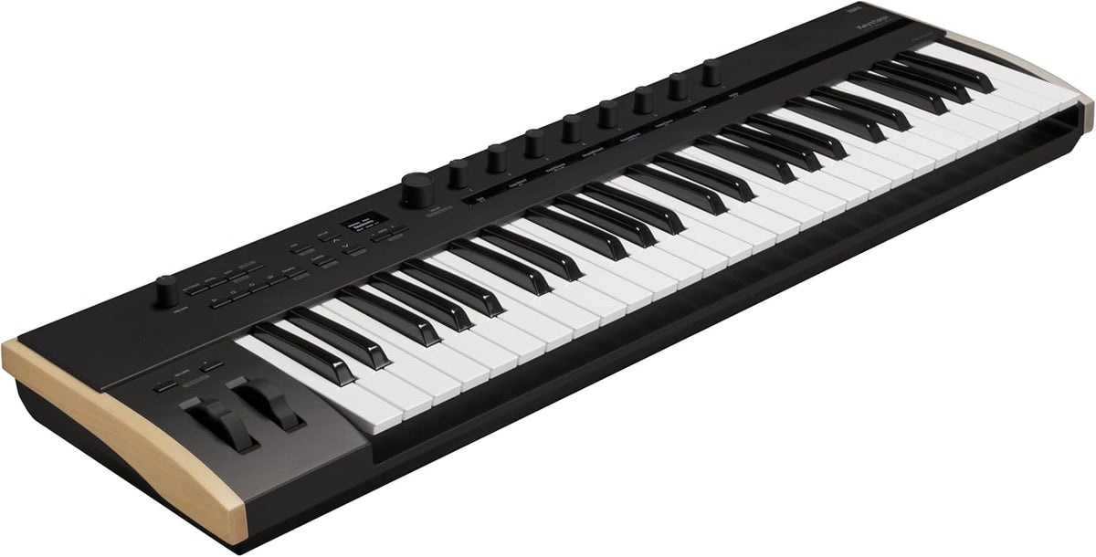 Korg KEYSTAGE 49 clavier contrôleur MIDI 2.0 - 49 touches Poly AT pour production musicale - Compatible macOS et Windows - Format compact finition noire 4,6 kg