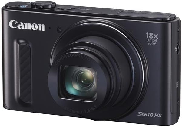 Canon PowerShot SX610 HS - Appareil photo compact 20,2 MP zoom optique 18x - Écran LCD 3 pouces Wi-Fi USB - Stabilisation numérique noir pour voyage et photo quotidienne