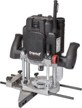Trend T12EK EURO - Défonceuse plongeante 2300 W jusqu'à 22000 tr min - Pince 12 mm profondeur 80 mm - Pour montage serrures joints et fraisage du bois