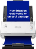 Epson WorkForce DS 410 scanner documents A4 - Recto verso jusqu à 26 pages par minute - ADF 50 feuilles résolution 600 dpi - USB détection double alimentation protection papier