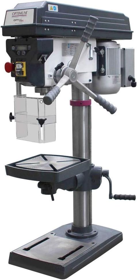 Perceuse d'établi D 23 Pro 230 V - Vitesse maximale 2440 tr min avec cône MK2 - Mandrin autoserrant 1 à 16 mm B16 - Table avec 2 rainures en T finition gris argent