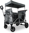 Fuxtec Family Cruiser Chariot pliable gris - Structure aluminium homologuée EN 1888 pour 4 enfants - Banquette amovible - À tirer ou pousser pour plage forêt jardin