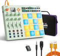 Synido TempoPAD C16 Contrôleur MIDI Pad vert menthe - 16 pads sensibles à la vélocité - Écran LED et pavé tactile - USB avec MIDI sans fil pour beatmaking et production