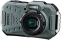 PENTAX WG 1000 Appareil photo compact étanche olive - Zoom optique 4x jusqu à 108 mm - Capteur CMOS avec stabilisation - Format JPEG pour voyage et extérieur