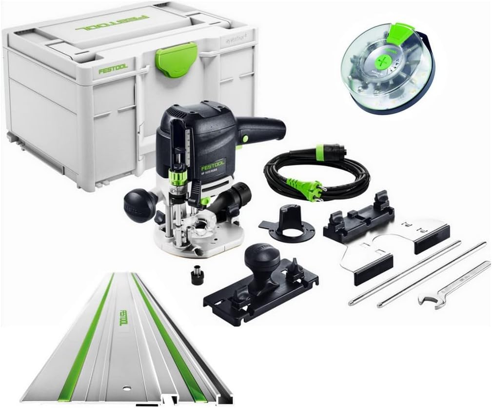 Festool OF 1010 REBQ Set défonceuse électrique filaire - Base plongeante 230 V - Vitesse jusqu'à 23000 tr min - Boîte de fraises incluse 577186
