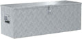 vidaXL coffre à outils aluminium argenté - Boîte de rangement étanche et hermétique - Dimensions 110,5 x 38,5 x 40 cm - Caisse à outils compacte avec fermeture rabattable