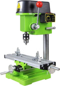 Perceuse à colonne multifonction 480 W - Modèle d établi compact à vitesse variable - Fonction perçage et fraisage électrique - Outil domestique pour bricolage et atelier