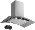 Klarstein - Hotte aspirante murale 90 cm 600 m3 h - Éclairage LED commande tactile - Filtre graisse aluminium finition argent Neo