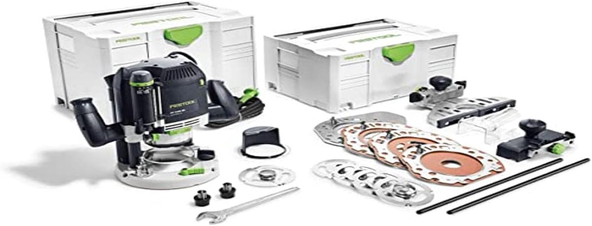 Festool OF 2200 EB Set défonceuse électrique filaire - Base fixe 230 V - Puissance 22000 tr min - Outil professionnel avec poids 7,8 kg