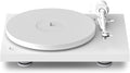 Pro Ject Debut Pro B White Satin platine vinyle manuelle - Entraînement par courroie avec construction bois - Lecture analogique jusqu à 78 tr min - Alimentation câble électrique