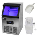 Machine à glaçons professionnelle inox 40 kg par jour - Machine à glace pour restaurant bar salon de thé - Broyeur à glace pilée inclus